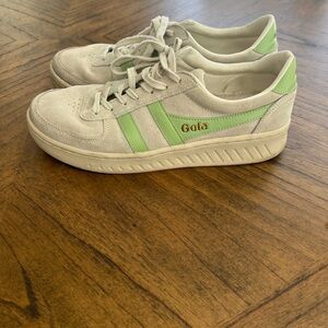 Gola women’s grandslam suede sneakers white and green women 10